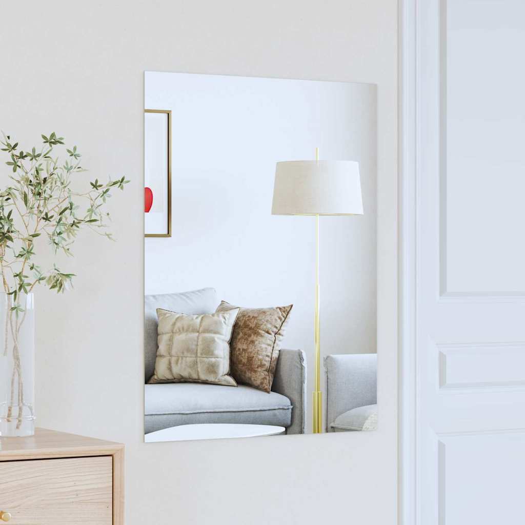 vidaXL Wall Mirror Rectangular 80 x 60 cm Tempered Glass