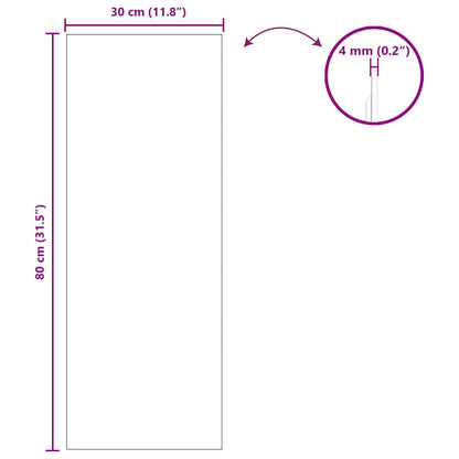 vidaXL Wall Mirror Rectangular 30 x 80 cm Tempered Glass