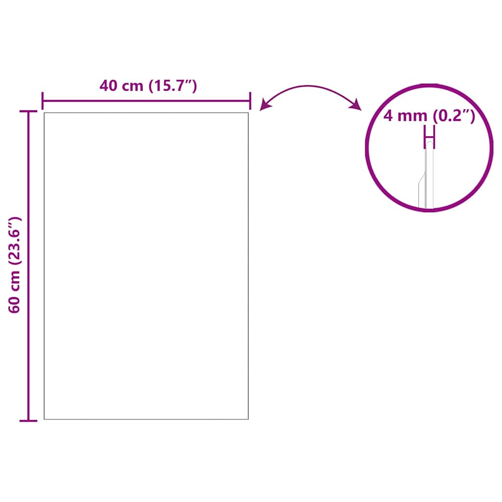 vidaXL Wall Mirror Rectangular 40 x 60 cm Tempered Glass
