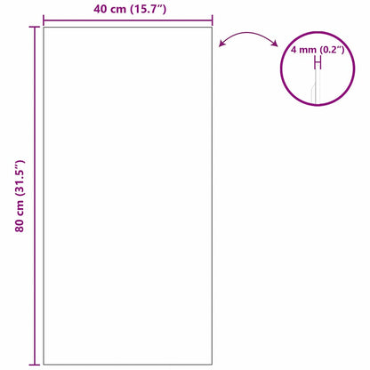 vidaXL Wall Mirror Rectangular 40 x 80 cm Tempered Glass