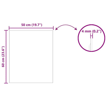 vidaXL Wall Mirror Rectangular 50 x 60 cm Tempered Glass
