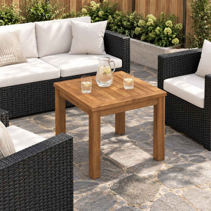 vidaXL Coffee Table Natural 40 x 40.5 x 36 cm Solid Acacia Wood