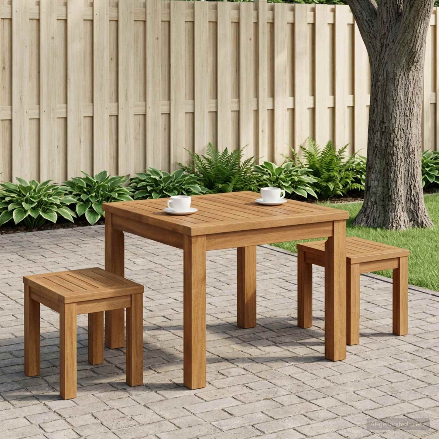 vidaXL Coffee Table Natural 50 x 48.5 x 36 cm Solid Acacia Wood
