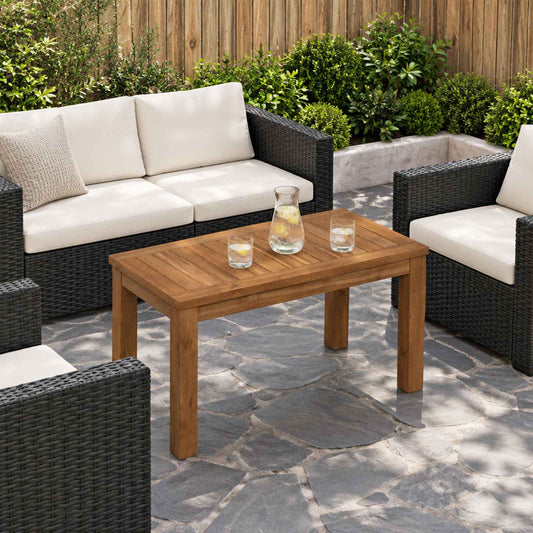 vidaXL Coffee Table Natural 60.5 x 30 x 36 cm Solid Acacia Wood