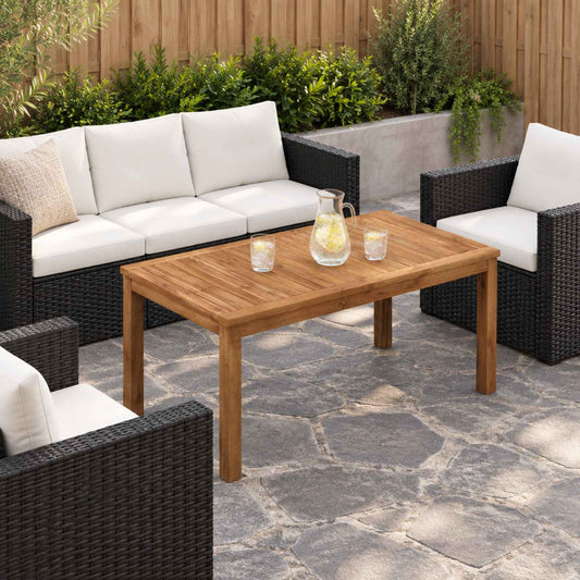vidaXL Coffee Table Natural 49 x 100.5 x 45 cm Solid Acacia Wood