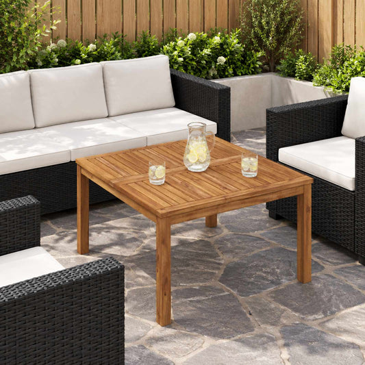 vidaXL Coffee Table Natural 80 x 80.5 x 45 cm Solid Acacia Wood