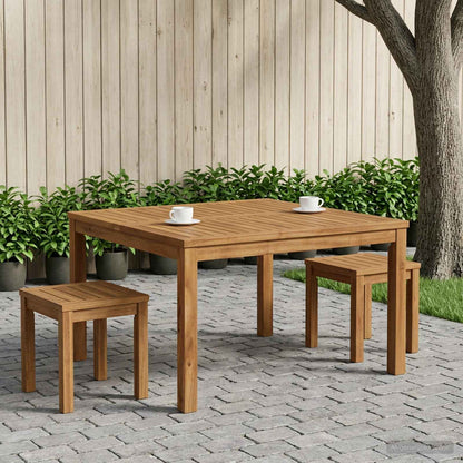 vidaXL Coffee Table Natural 80 x 80.5 x 45 cm Solid Acacia Wood