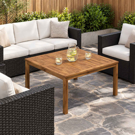 vidaXL Coffee Table Natural 98 x 100.5 x 45 cm Solid Acacia Wood