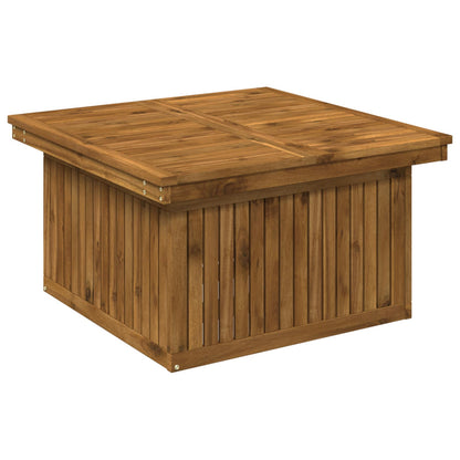vidaXL Garden Coffee Table Solid Acacia Wood Height Adjustable Natural