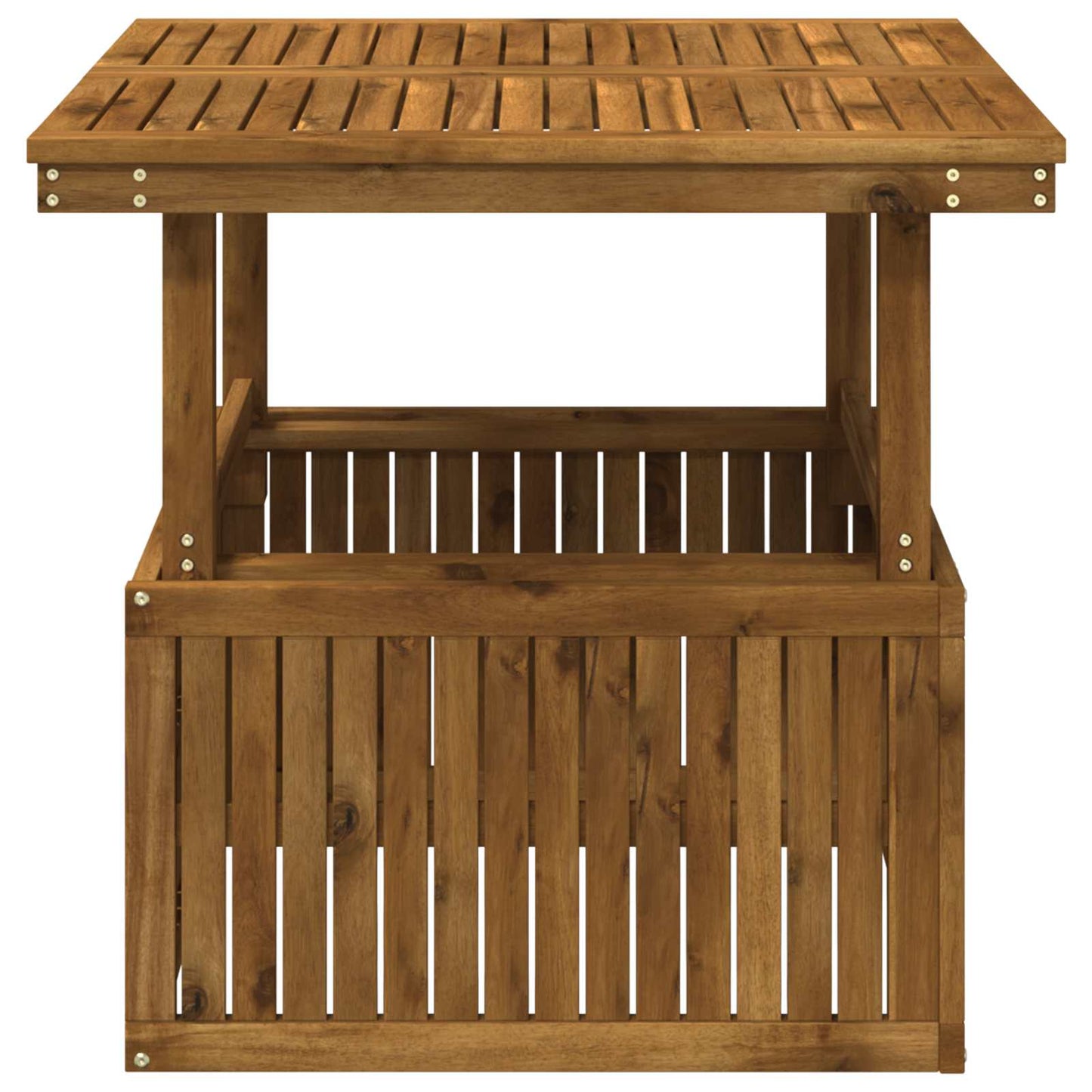 vidaXL Garden Coffee Table Solid Acacia Wood Height Adjustable Natural