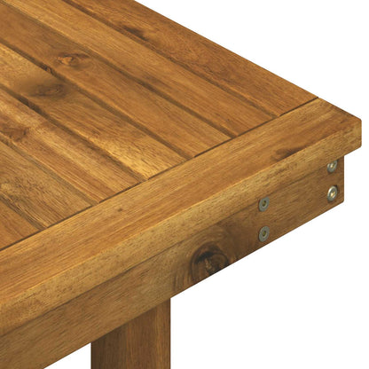 vidaXL Garden Coffee Table Solid Acacia Wood Height Adjustable Natural