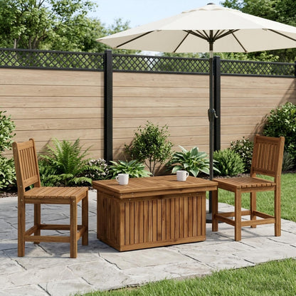 vidaXL Garden Coffee Table Solid Acacia Wood Height Adjustable Natural