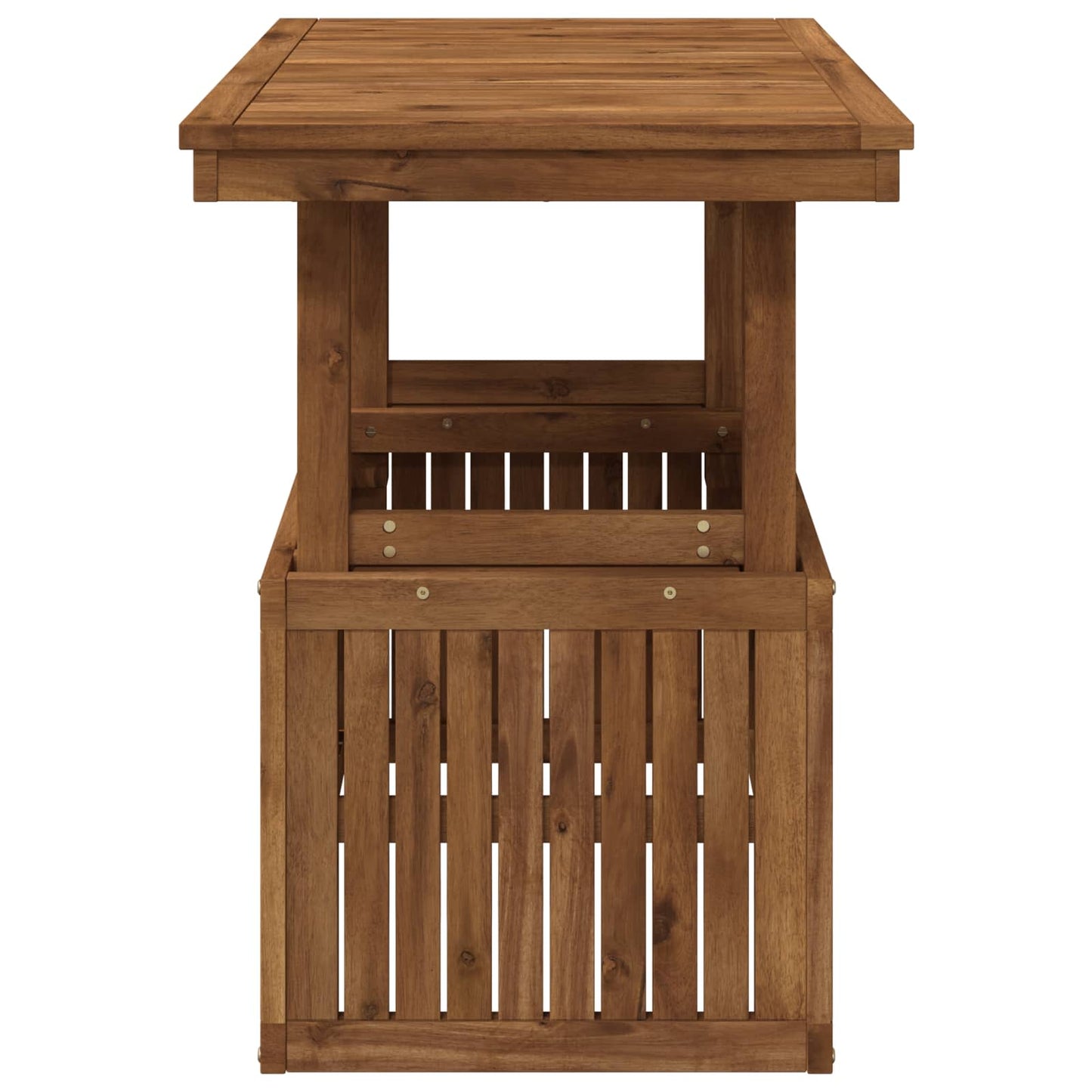 vidaXL Garden Coffee Table Solid Acacia Wood Height Adjustable Natural
