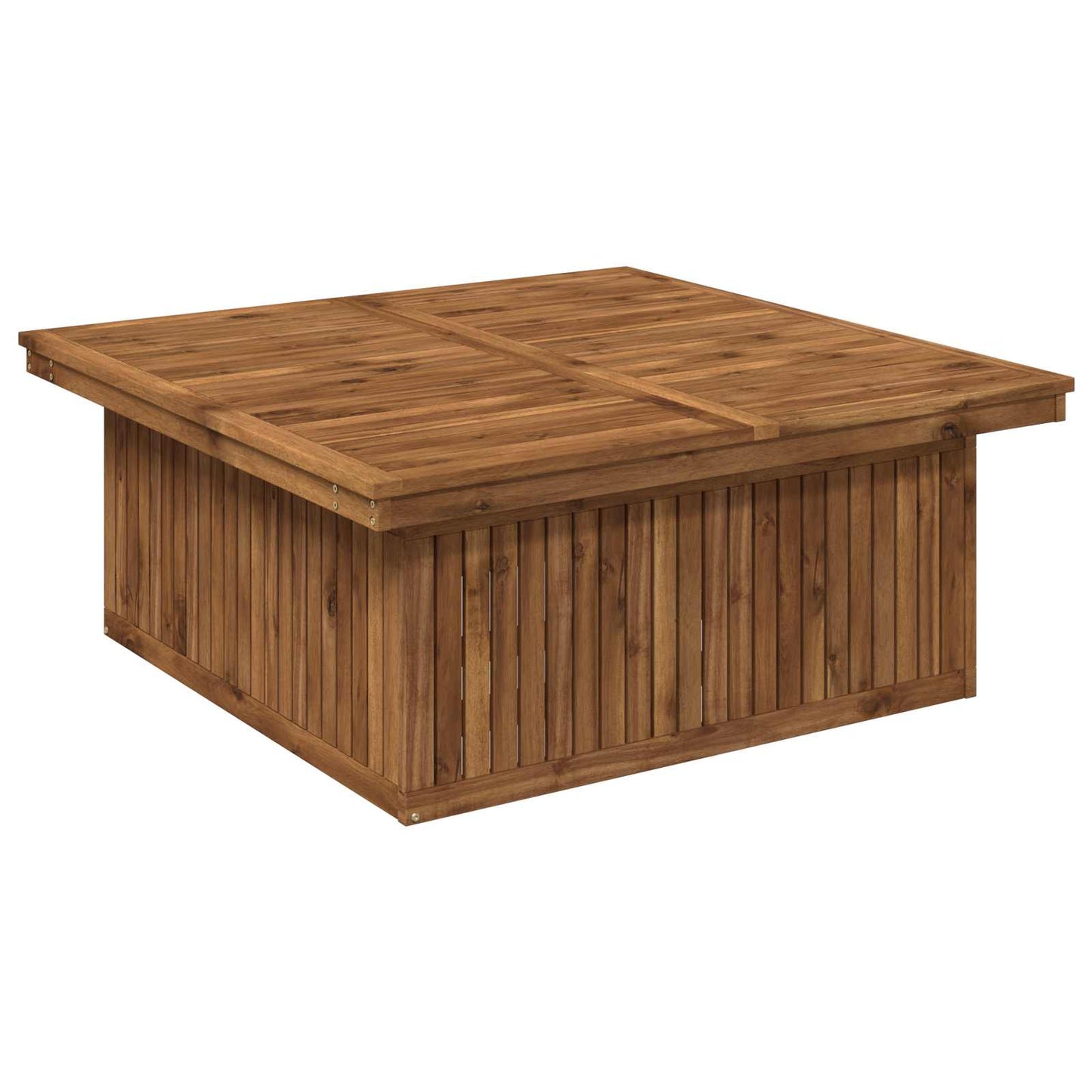 vidaXL Garden Coffee Table Solid Acacia Wood Height Adjustable Natural