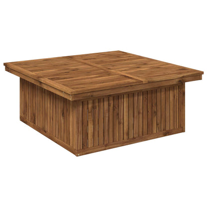 vidaXL Garden Coffee Table Solid Acacia Wood Height Adjustable Natural