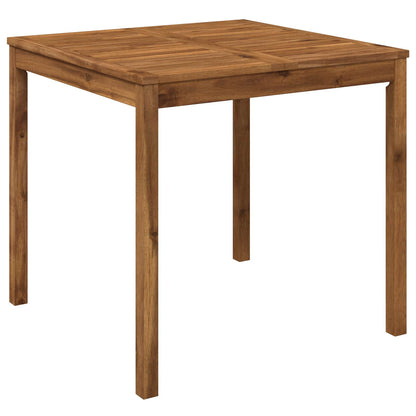 vidaXL Garden Dinner Table Natural 80 x 80.5 x 75 cm Solid Acacia Wood