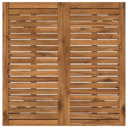 vidaXL Garden Dinner Table Natural 80 x 80.5 x 75 cm Solid Acacia Wood