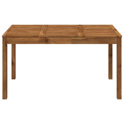 vidaXL Garden Dinner Table Natural 141 x 80.5 x 75 cm
