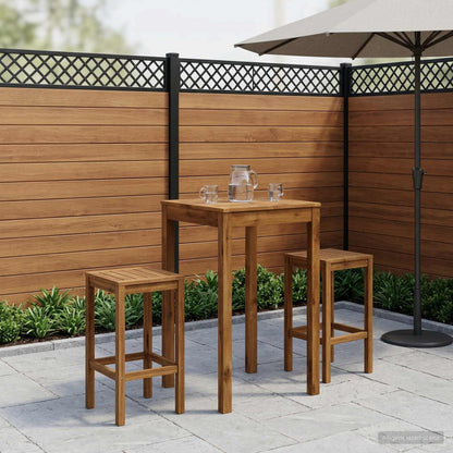 vidaXL Garden Bar Table Natural 60 x 60.5 x 105 cm Solid Acacia Wood