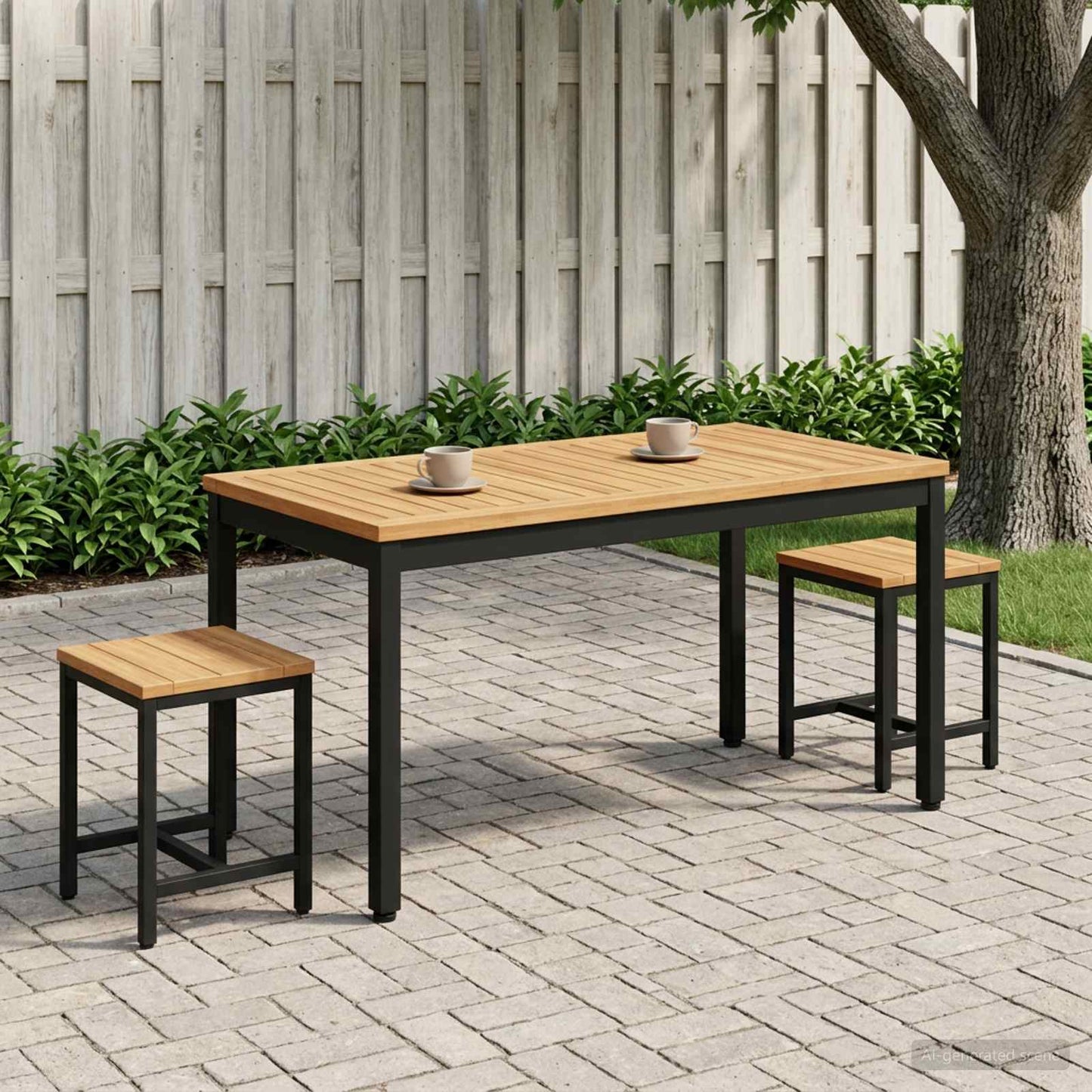 vidaXL Coffee Table Natural and Black 100.5 x 49 x 45 cm