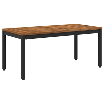 vidaXL Coffee Table Natural and Black 49 x 100.5 x 45 cm