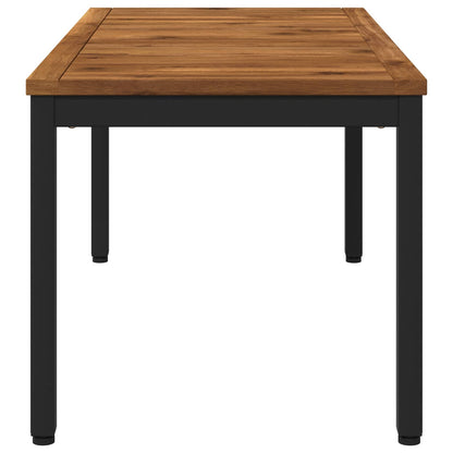 vidaXL Coffee Table Natural and Black 49 x 100.5 x 45 cm