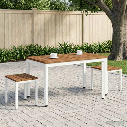 vidaXL Coffee Table Natural and White 50 x 100.5 x 45 cm