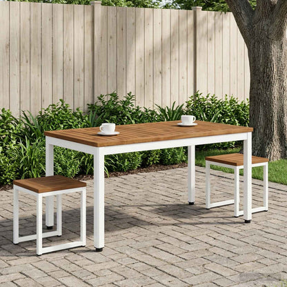 vidaXL Coffee Table Natural and White 50 x 100.5 x 45 cm