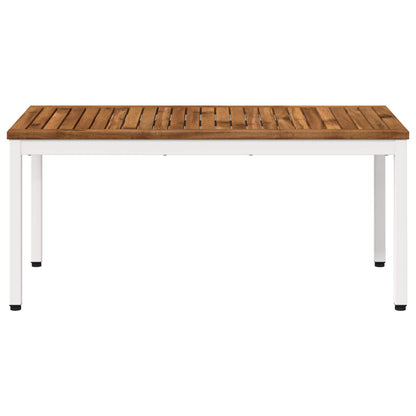 vidaXL Coffee Table Natural and White 49 x 100.5 x 45 cm