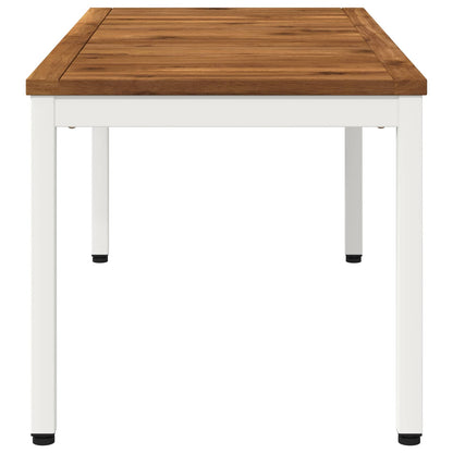 vidaXL Coffee Table Natural and White 49 x 100.5 x 45 cm