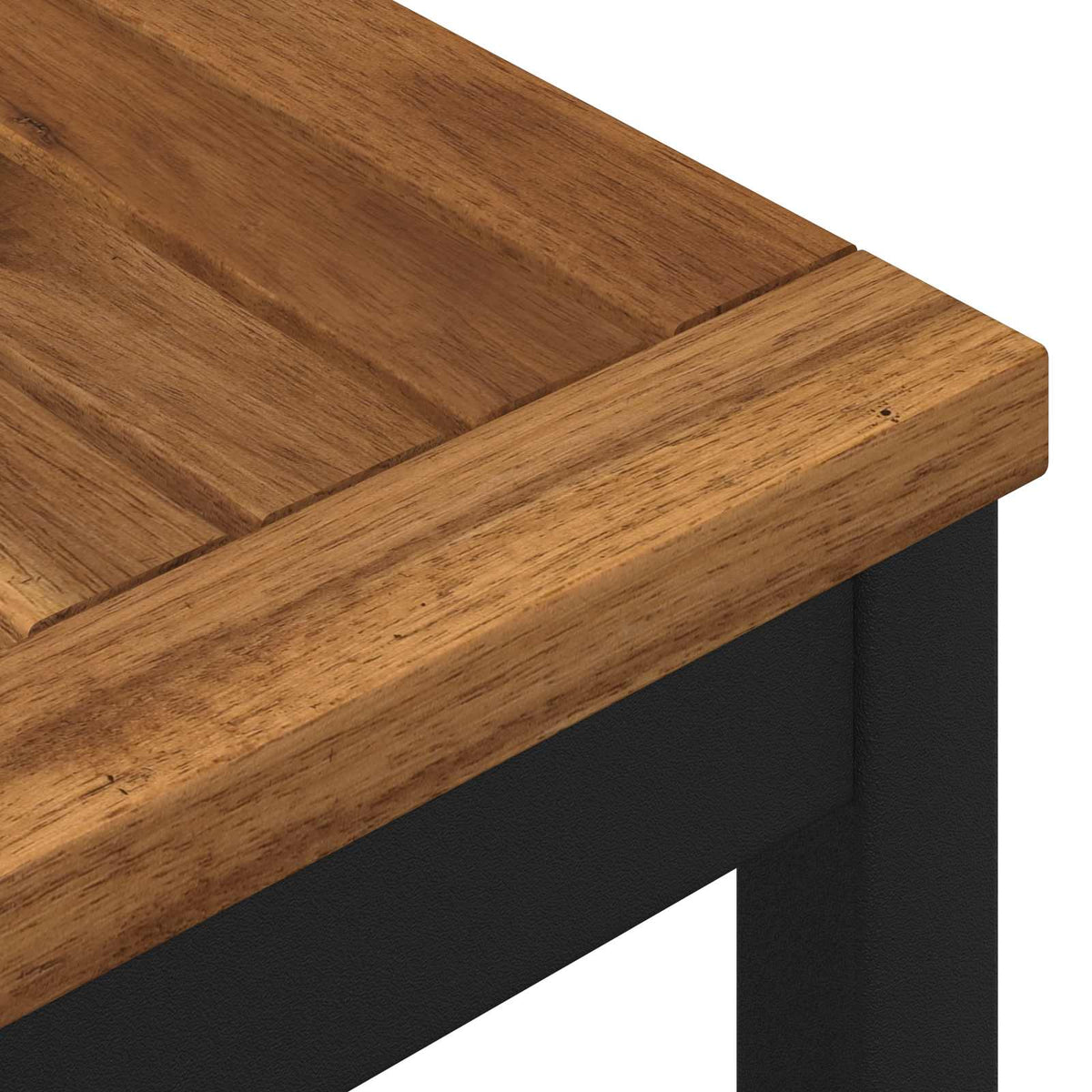 vidaXL Coffee Table Natural and Black 80 x 80.5 x 45 cm