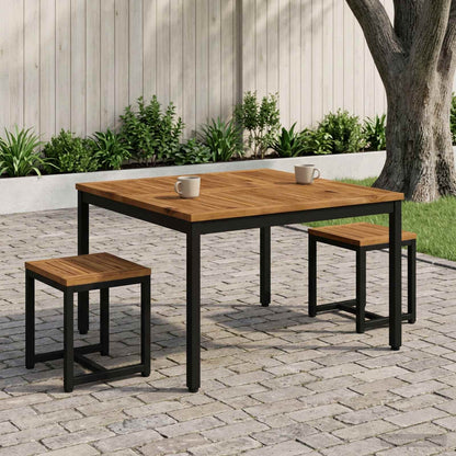 vidaXL Coffee Table Natural and Black 80 x 80.5 x 45 cm