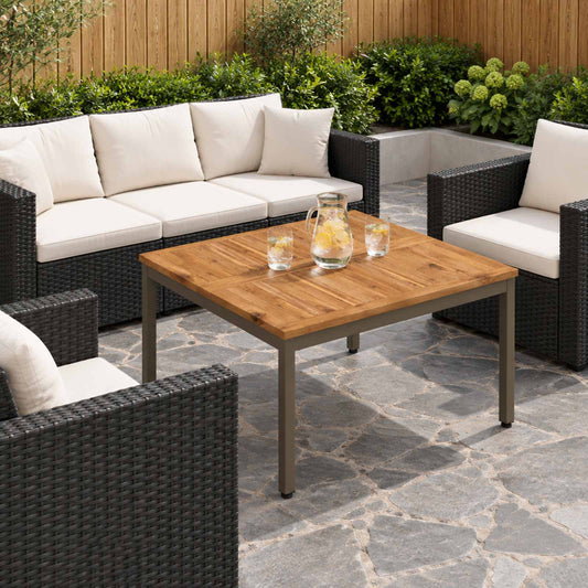 vidaXL Coffee Table Natural and Coffee 80 x 80.5 x 45 cm