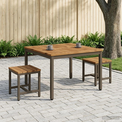 vidaXL Coffee Table Natural and Coffee 80 x 80.5 x 45 cm