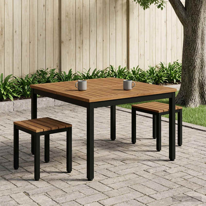vidaXL Coffee Table Natural and Black 100.5 x 98 x 45 cm