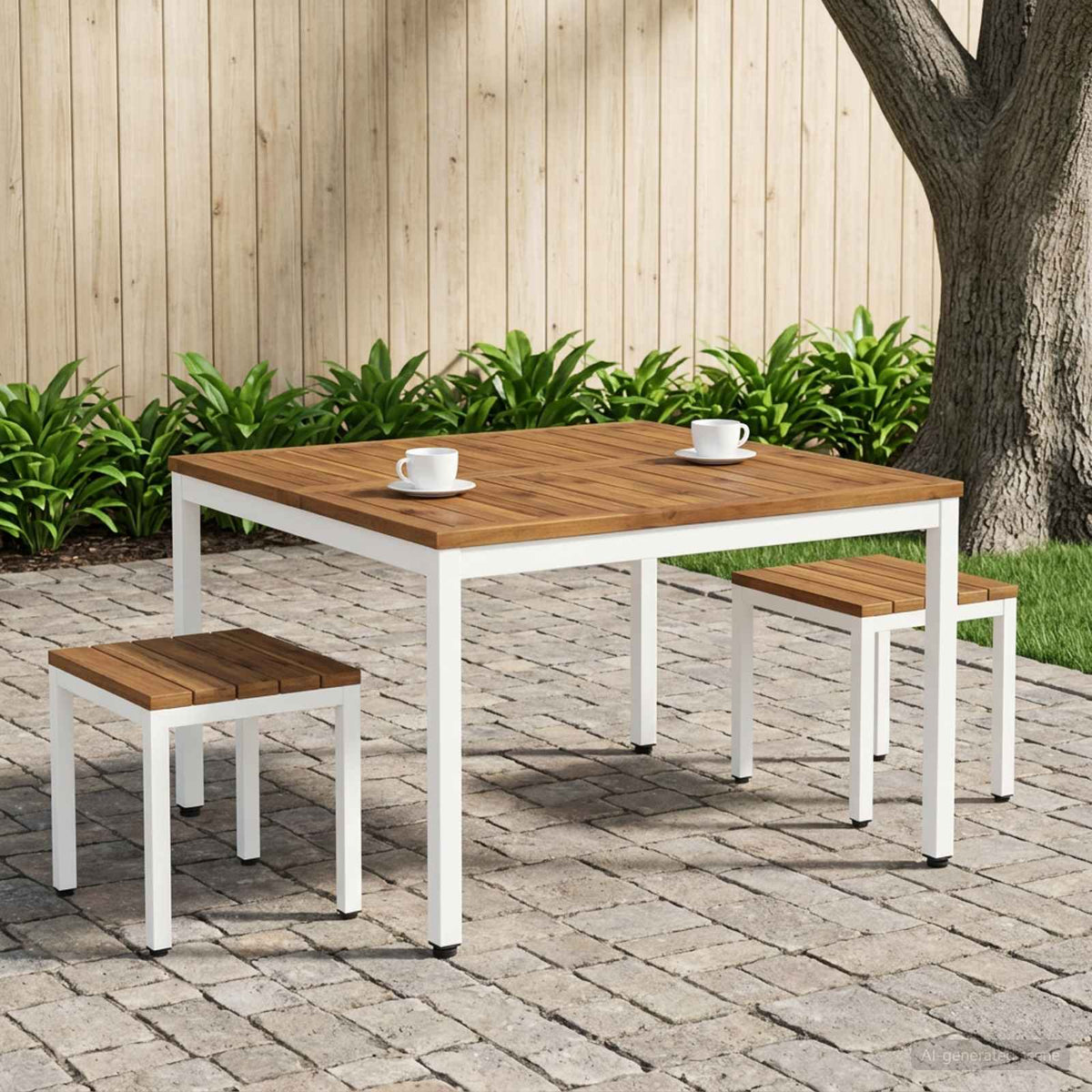 vidaXL Coffee Table Natural and White 100 x 100.5 x 45 cm