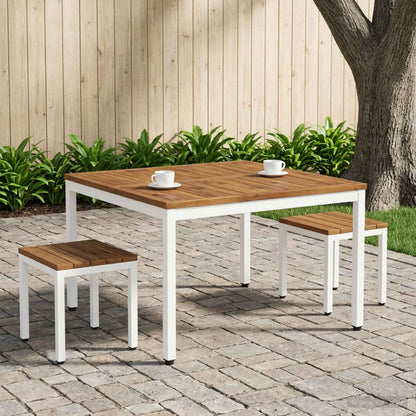 vidaXL Coffee Table Natural and White 100 x 100.5 x 45 cm