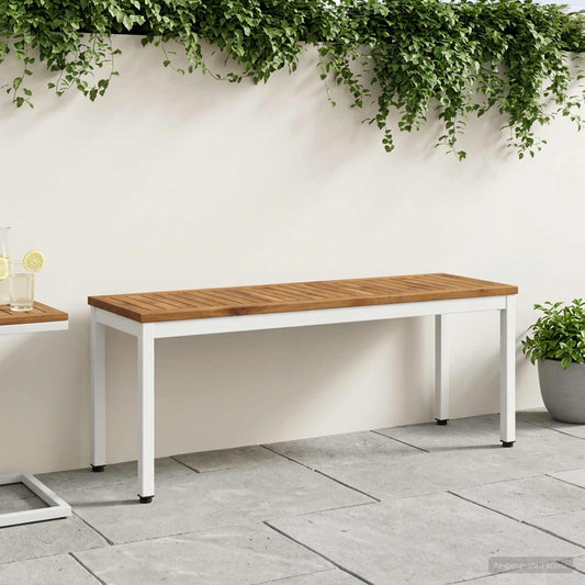 vidaXL Garden Bench 108.5 x 35 x 45 cm Solid Acacia Wood Rectangular