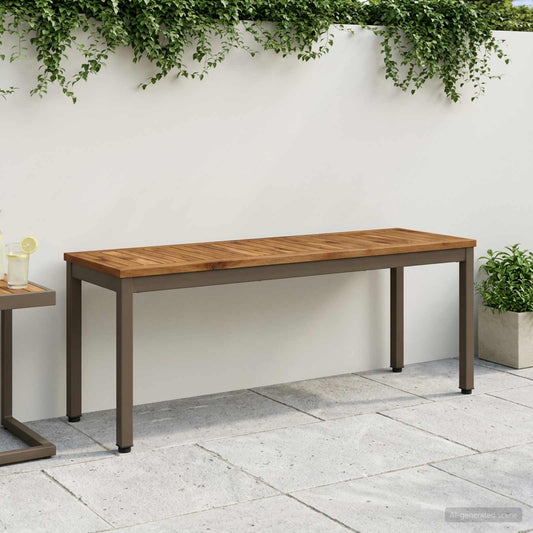 vidaXL Garden Bench 108.5 x 35 x 45 cm Solid Acacia Wood Rectangular