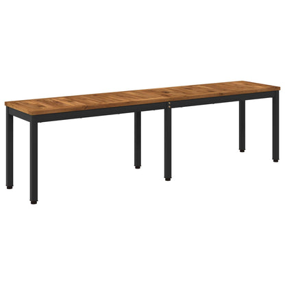 vidaXL Garden Bench 161 x 35 x 45 cm Solid Acacia Wood Rectangular