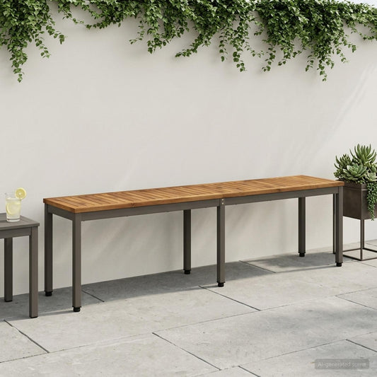 vidaXL Garden Bench 161 x 35 x 45 cm Solid Acacia Wood Rectangular