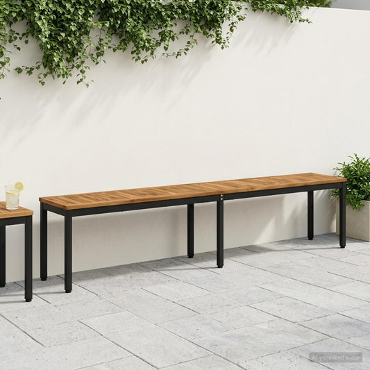 vidaXL Garden Bench 201 x 35 x 45 cm Solid Acacia Wood Rectangular