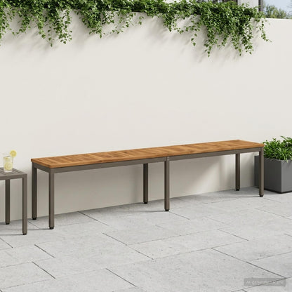 vidaXL Garden Bench 201 x 35 x 45 cm Solid Acacia Wood Rectangular