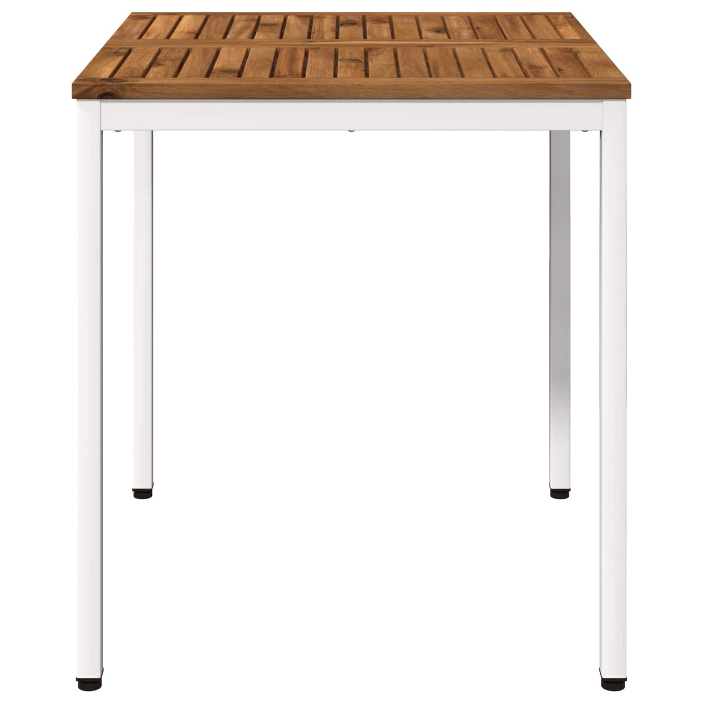 vidaXL Garden Dinner Table Natural and White 70 x 68.5 x 75 cm