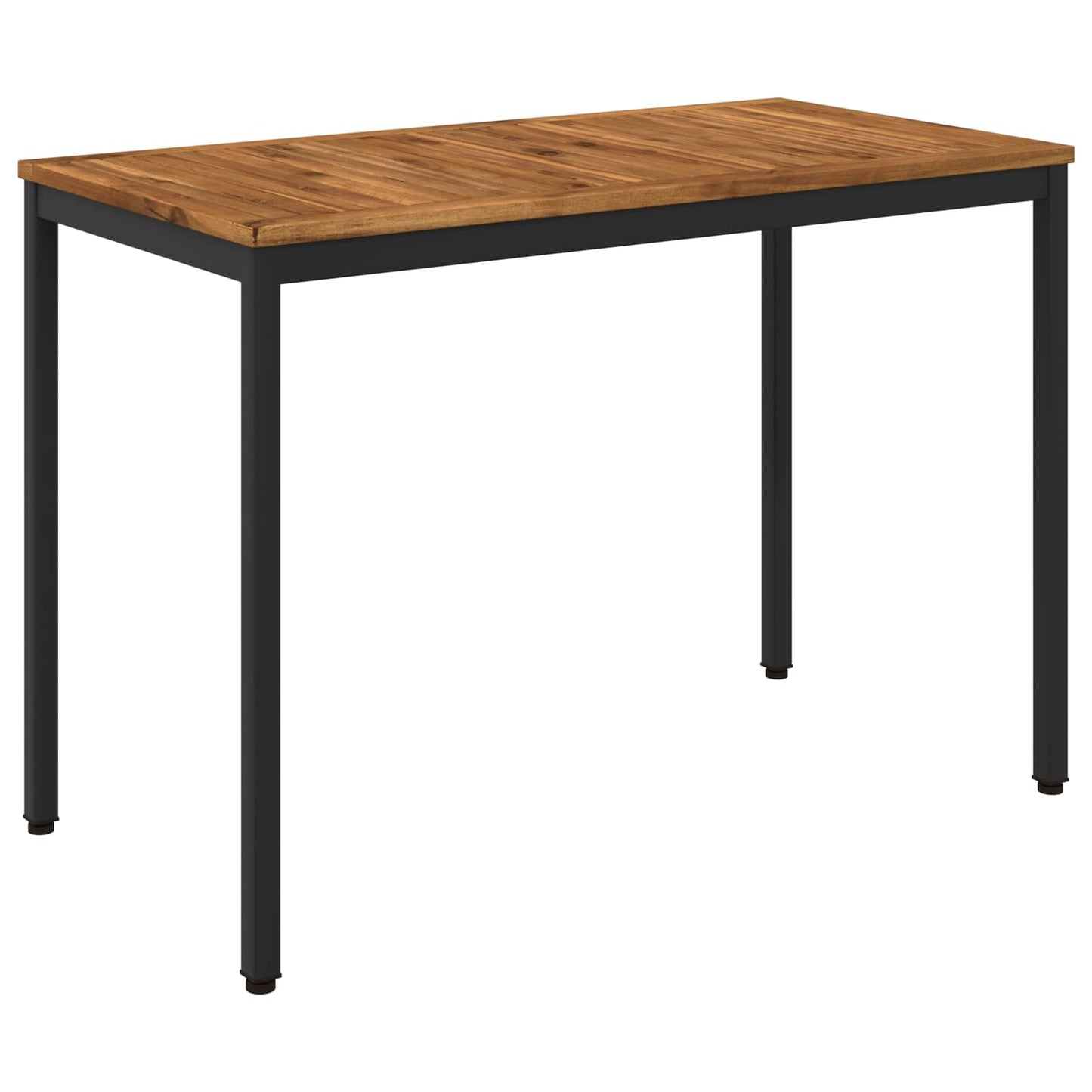 vidaXL Garden Dinner Table Natural and Black 108.5 x 55 x 75 cm