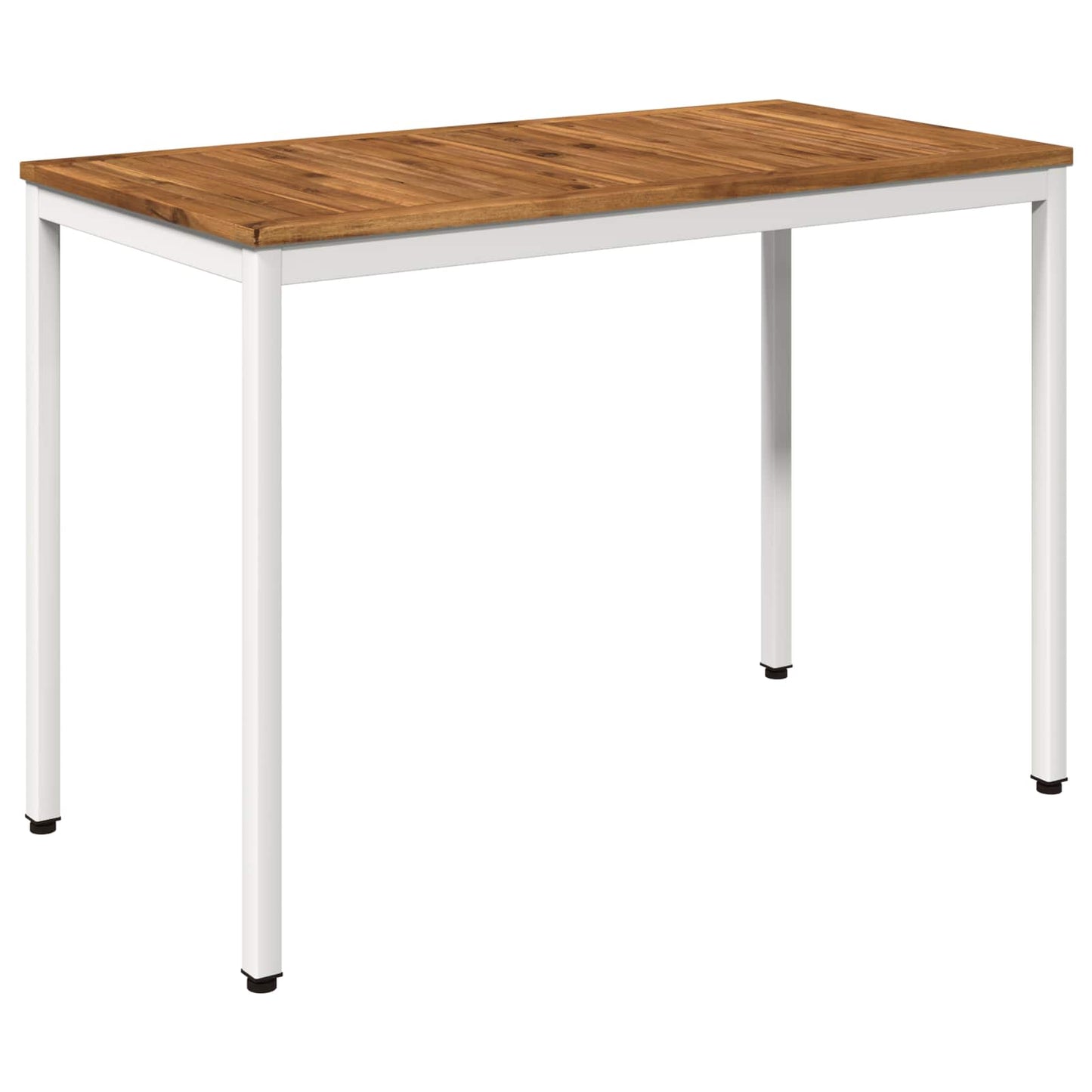 vidaXL Garden Dinner Table Natural and White 108.5 x 55 x 75 cm