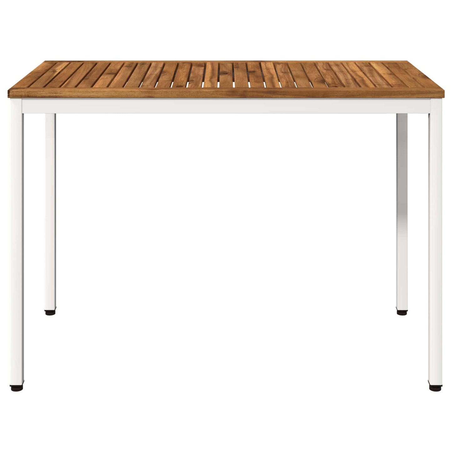 vidaXL Garden Dinner Table Natural and White 108.5 x 55 x 75 cm