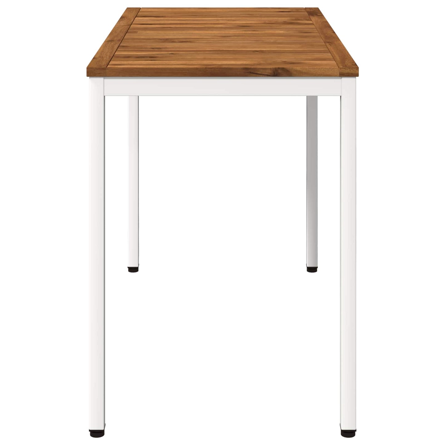 vidaXL Garden Dinner Table Natural and White 108.5 x 55 x 75 cm
