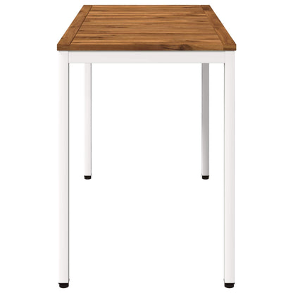 vidaXL Garden Dinner Table Natural and White 108.5 x 55 x 75 cm