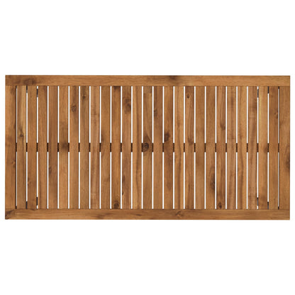 vidaXL Garden Dinner Table Natural and White 108.5 x 55 x 75 cm